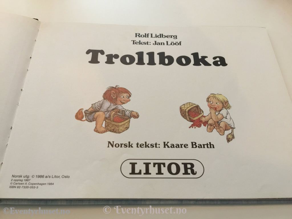Rolf Lindberg. Trollboka. 1986. Eventyrbok