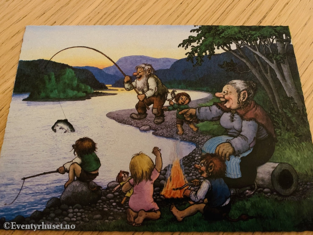 Rolf Lindberg. 14. Fisk På Kroken. Postkort (Ubrukt).
