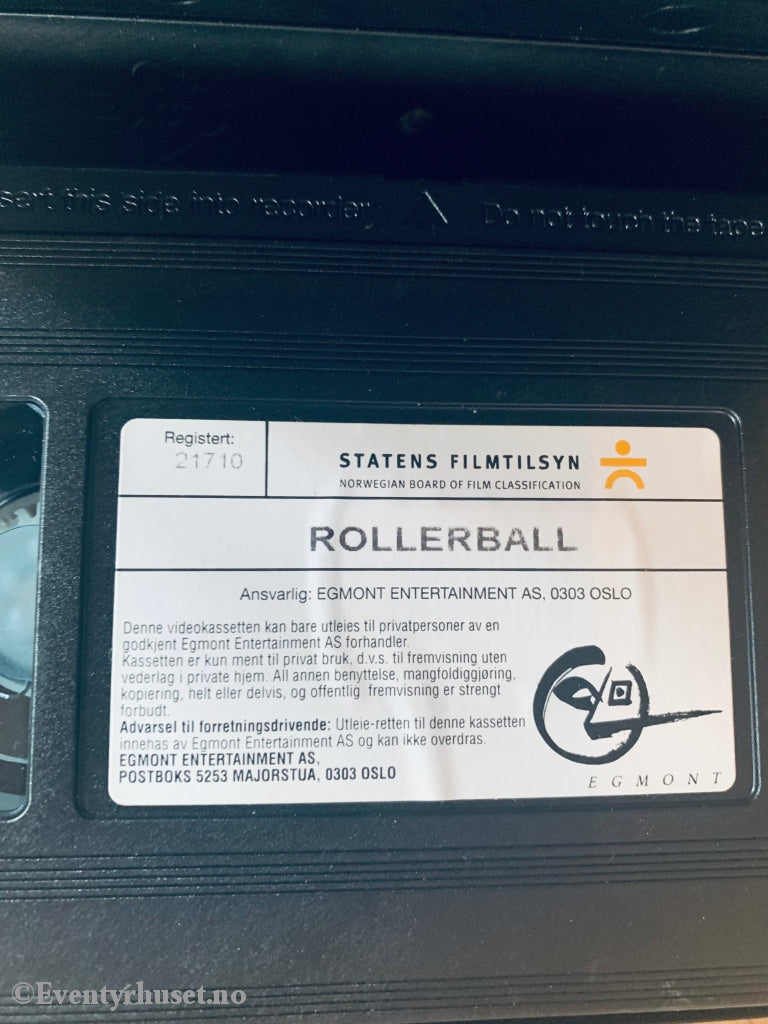 Rollerball. 2002. Vhs. Vhs