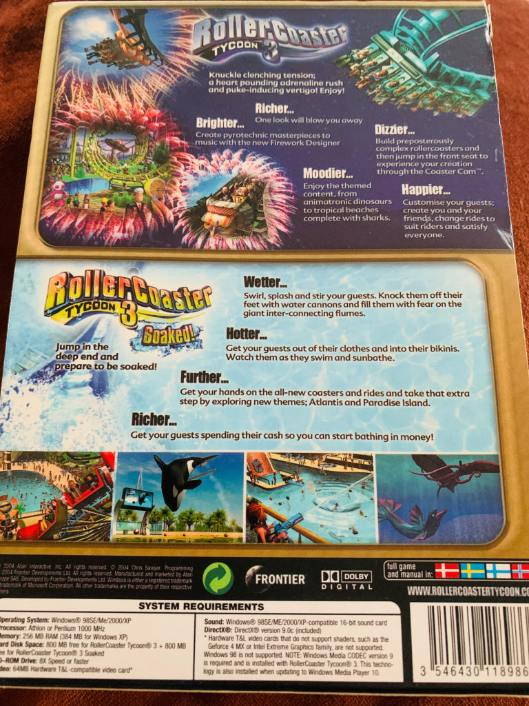 RollerCoaster Tycoon 3 – Gold. PC spill.