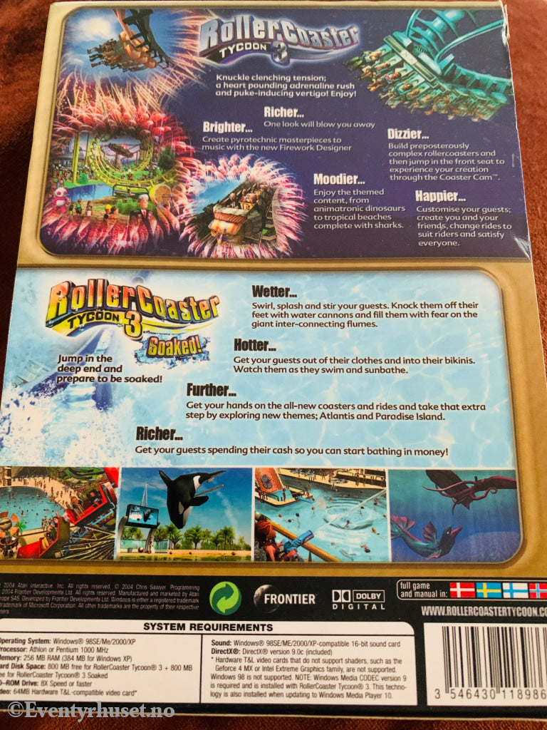 RollerCoaster Tycoon 3 – Gold. PC spill.