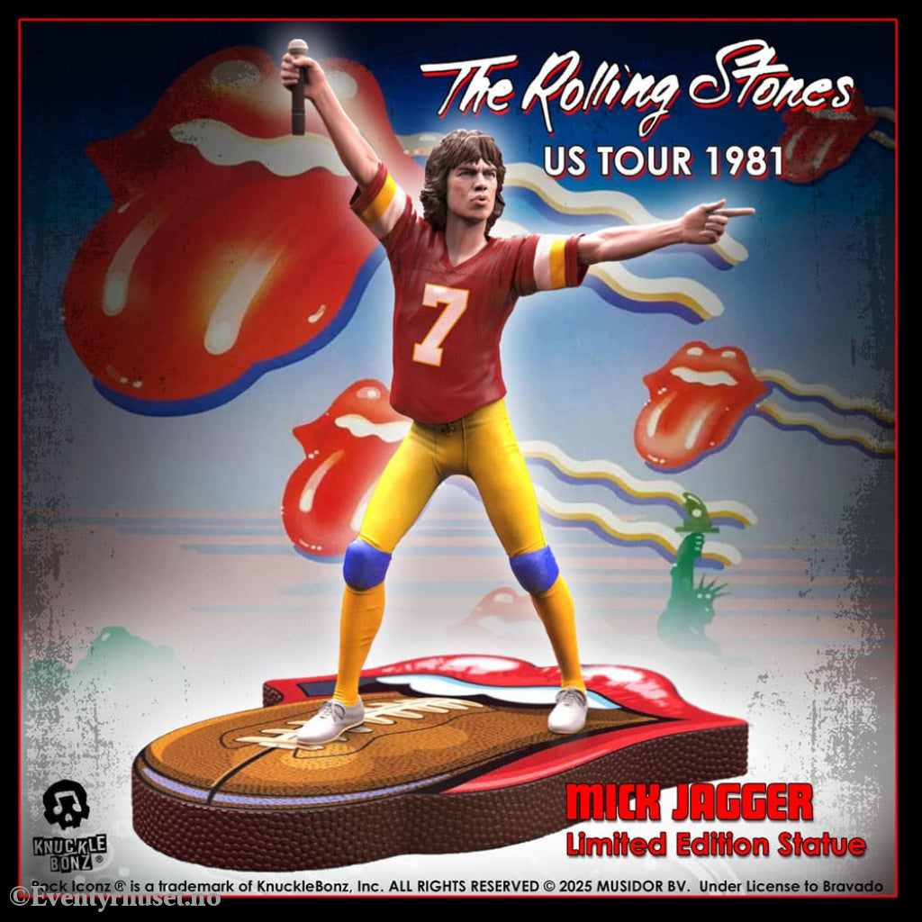 Rolling Stones Rock Iconz Statue Mick Jagger US Tour 1981 (Burgundy Jersey) 22 cm Collectibles