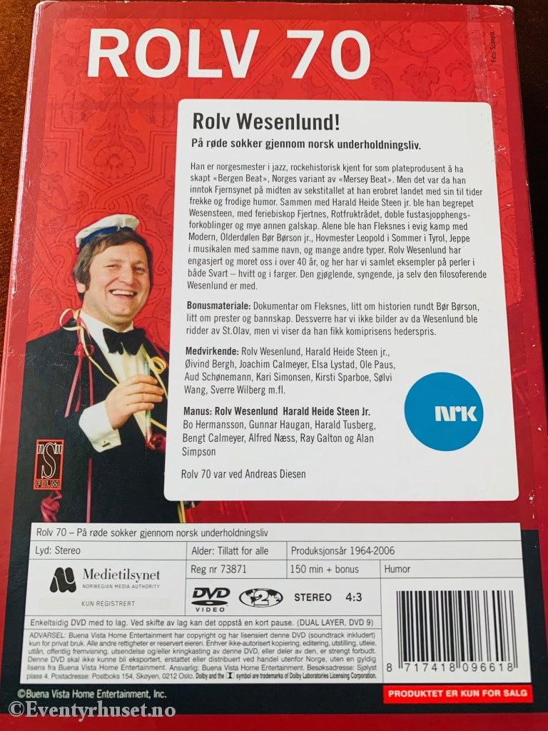 Rolv 70 (Nrk). 1964-2006. Dvd Slipcase.