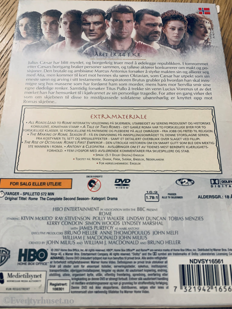 Rome: The Complete Second Season. DVD samleboks.