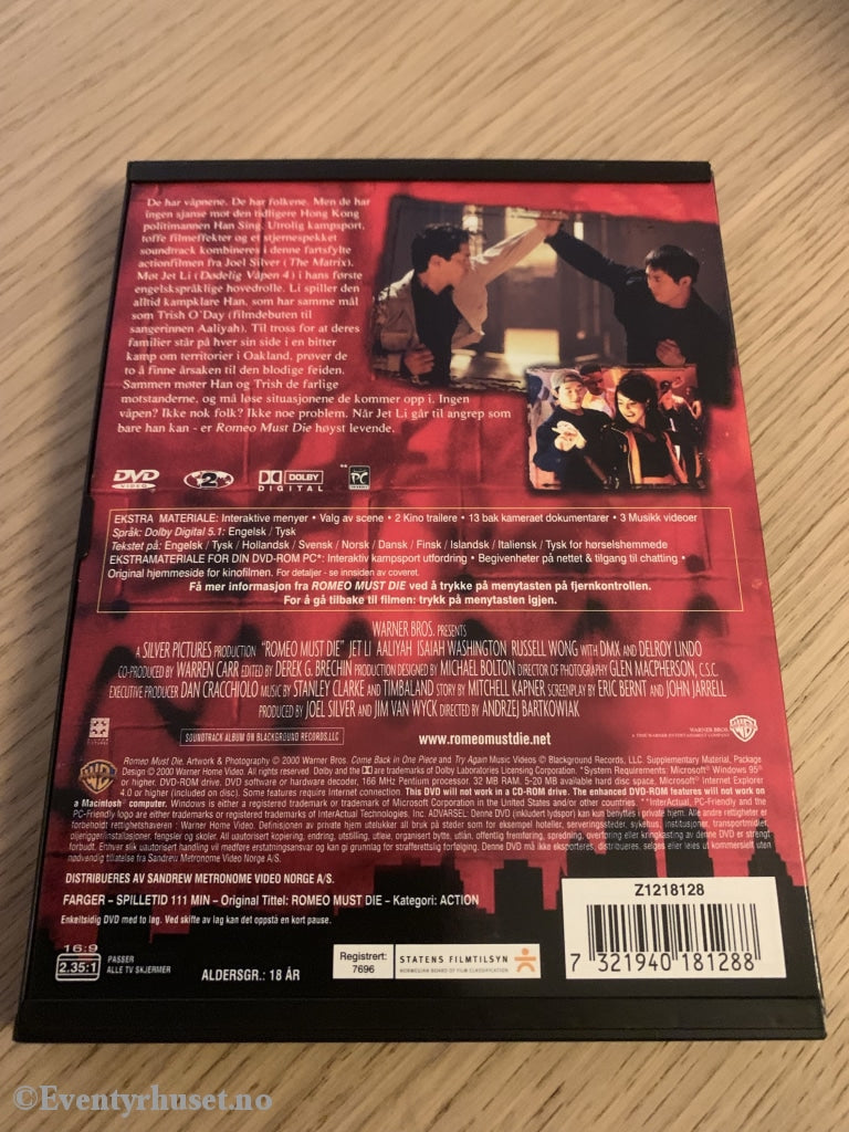 Romeo Must Die. 2001. Dvd Letterbox.