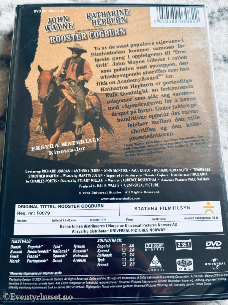 Rooster Cogburn. DVD. Ny i plast!