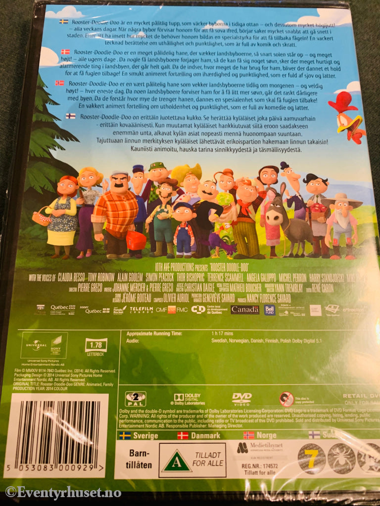 Rooster Doodle - Doo. Dvd. Ny I Plast! Dvd