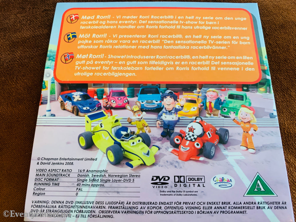 Rorri Racerbil. Vol. 1. DVD slipcase. DVD