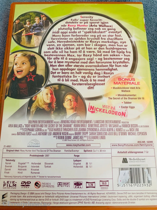 Roxy Hunter And The Secret Of Shaman. Dvd Utleiefilm.