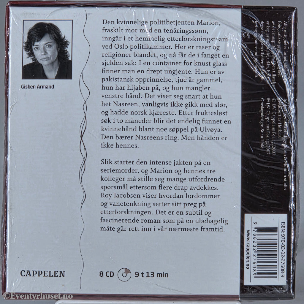 Roy Jacobsen (2007). Marions slør. Lydbok på CD. Ny i plast! Scanbox / Egmont Film