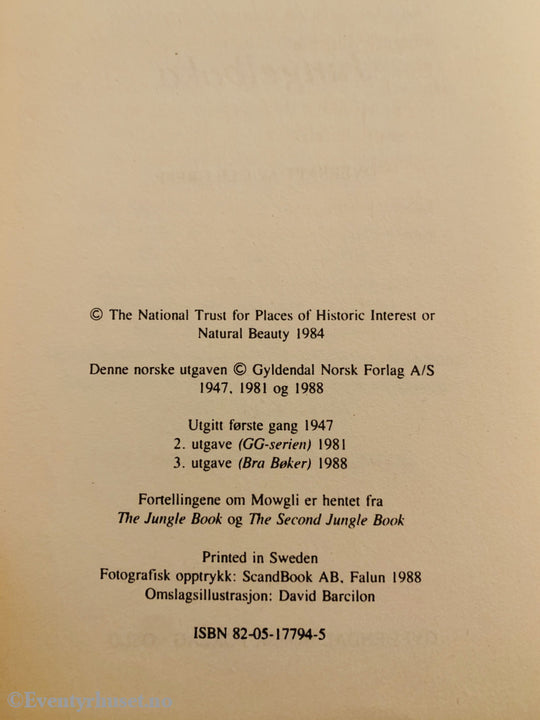 Rudyard Kipling. 1947/88. Jungelboka. Fortelling