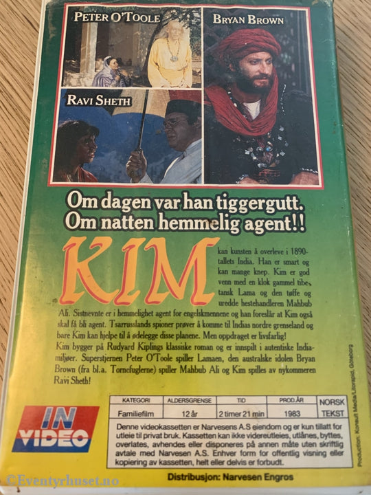 Rudyard Kiplings Kim. 1983. Vhs Big Box.
