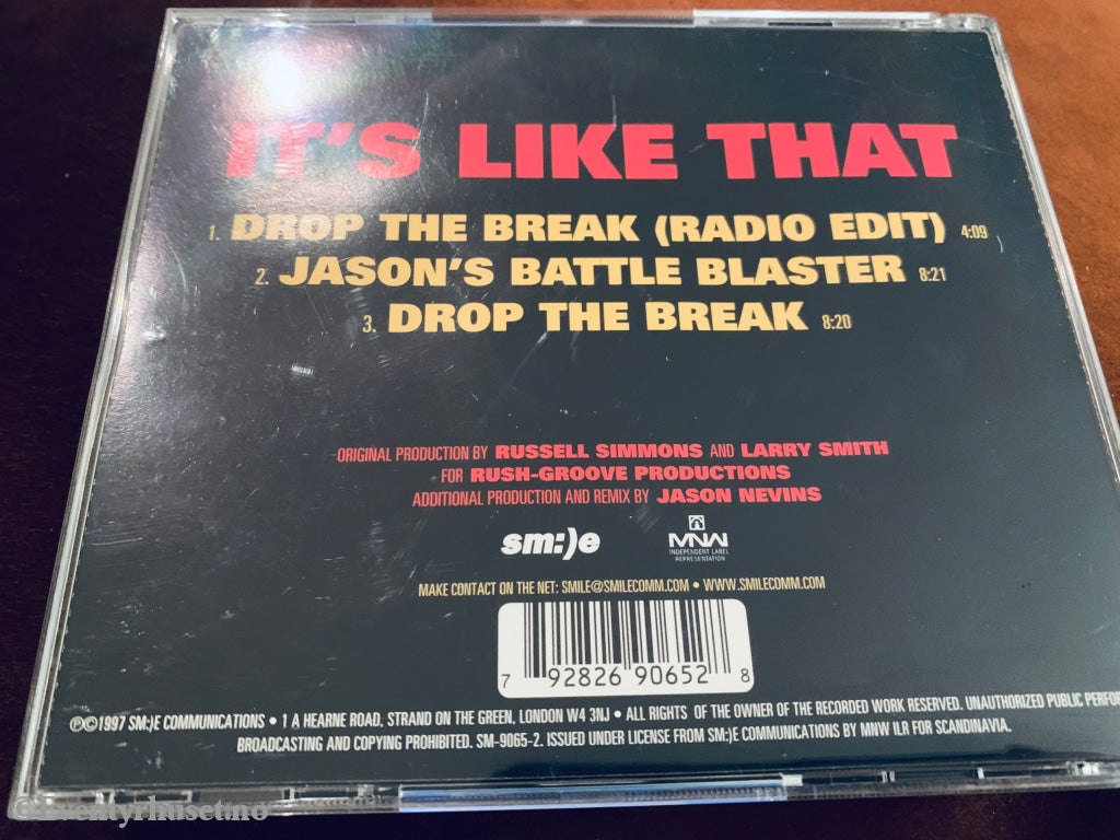 Run-D.M.C. Vs. Jason Nevins – It's Like That. 1997. CD.