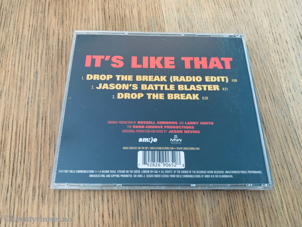 Run-DMC vs. Jason Nevins. It's Like That. 1997. Musikk-CD.