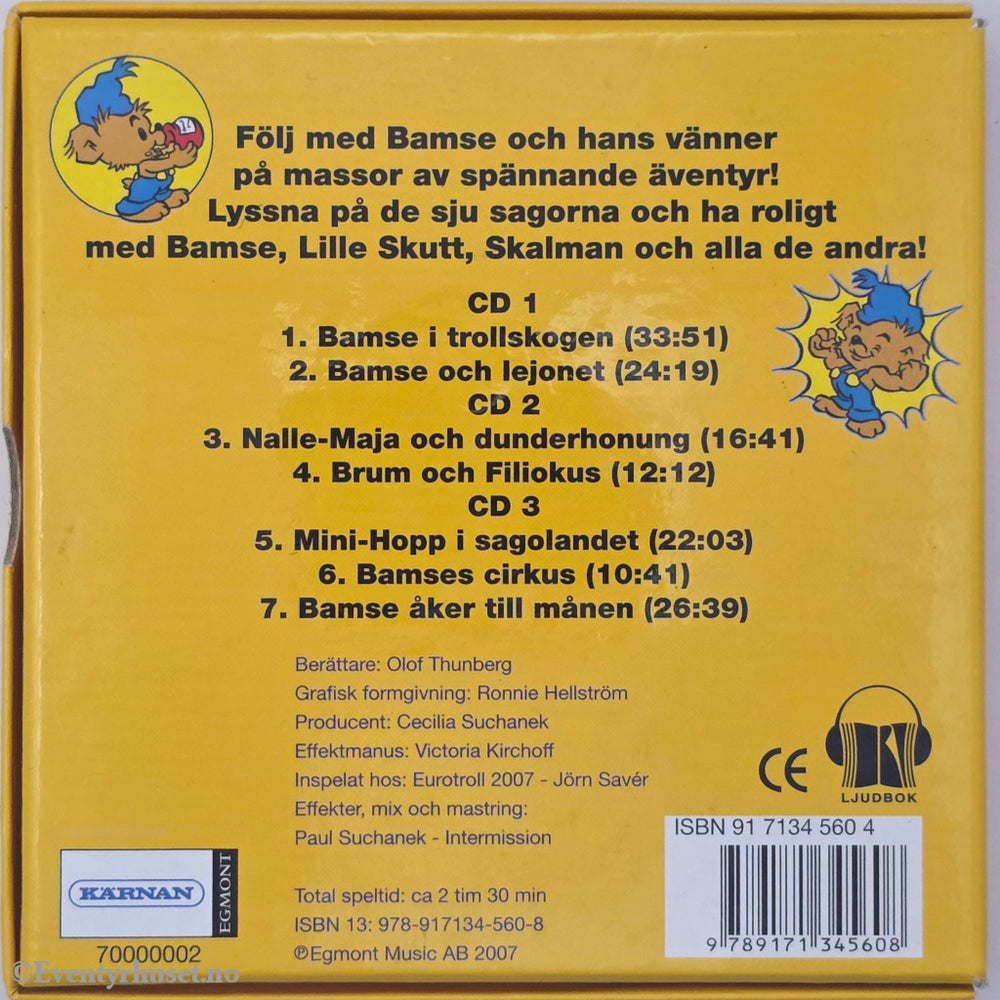 Rune Andréasson. 2007. Bamses Sagostund. Lydbok på CD. Walt Disney Home Video