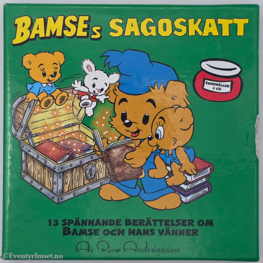 Rune Andréasson. 2013. Bamses Sagoskatt. Lydbok på CD. Dorling Kindersley / Egmont Film