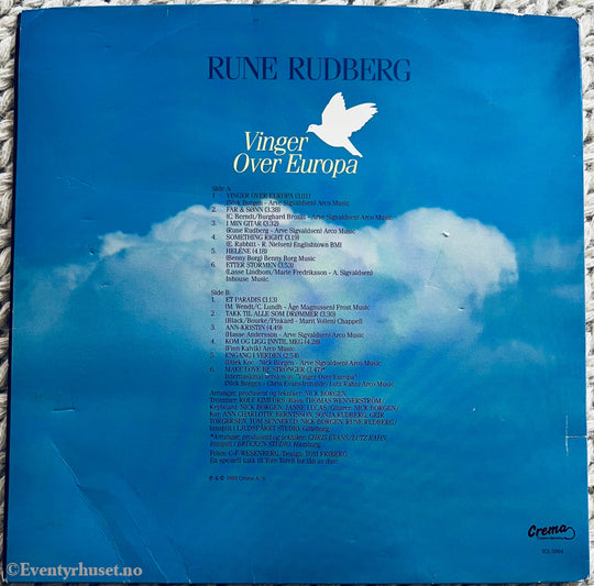Rune Rudberg. 1989. Vinger Over Europa. Lp. Lp Plate
