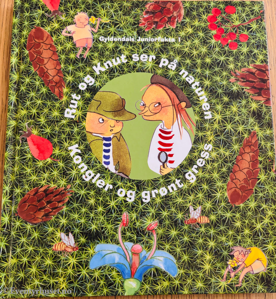 Gyldendal forlag, 2005, Rut og Knut ser på naturen: Kongler og grønt gress. Bok Walt Disney Home Video