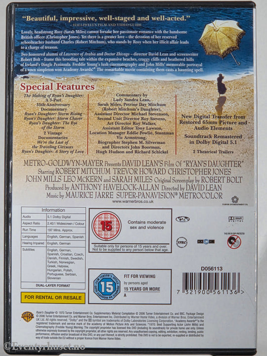 Ryan’s Daughter (1970). DVD.