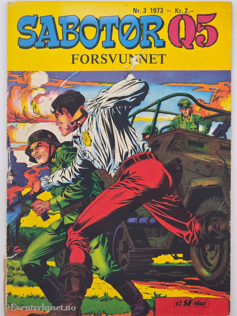Sabotør Q5, nr. 3 1973. Forsvunnet. Hefte.