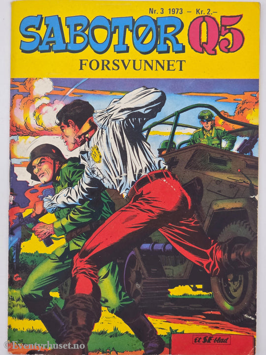 Sabotør Q5, nr. 3 1973. Forsvunnet. Hefte.