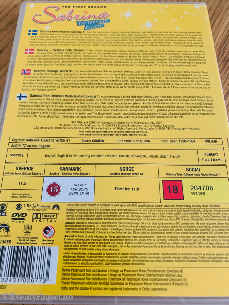 Sabrina the Teenage Witch: The First Season (1996). DVD.