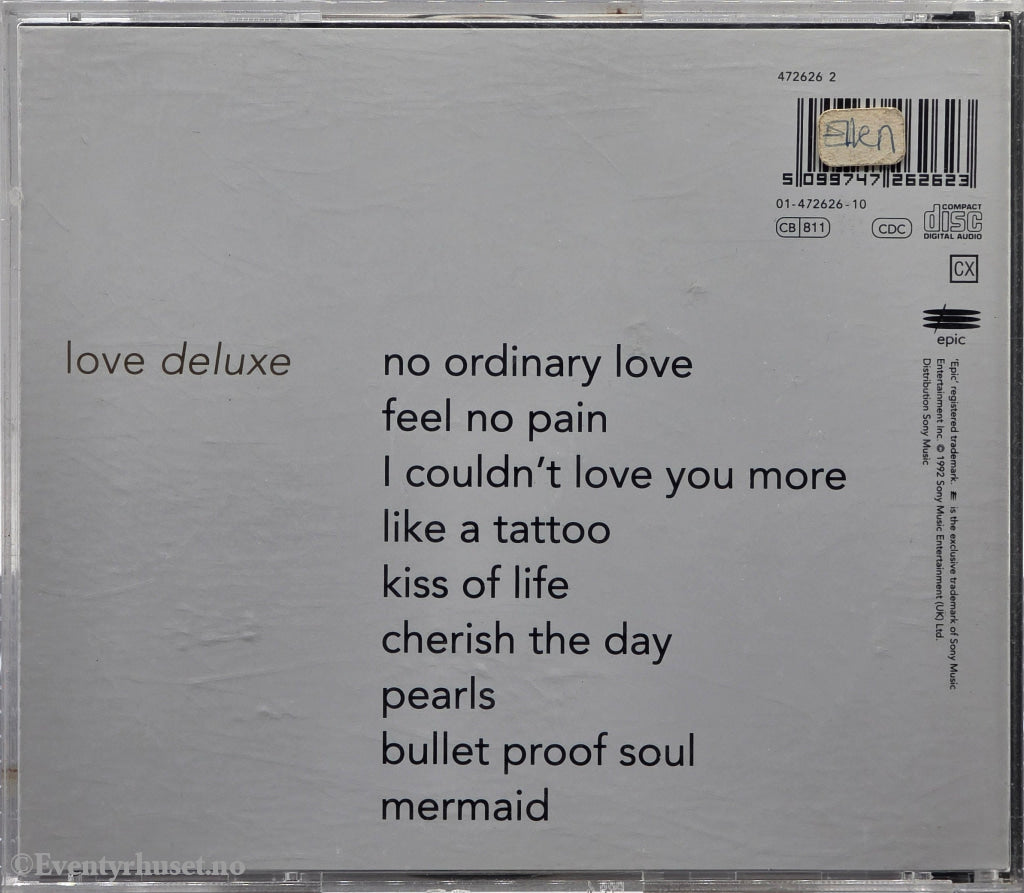 Sade. Love Deluxe. 1992. Musikk-CD.