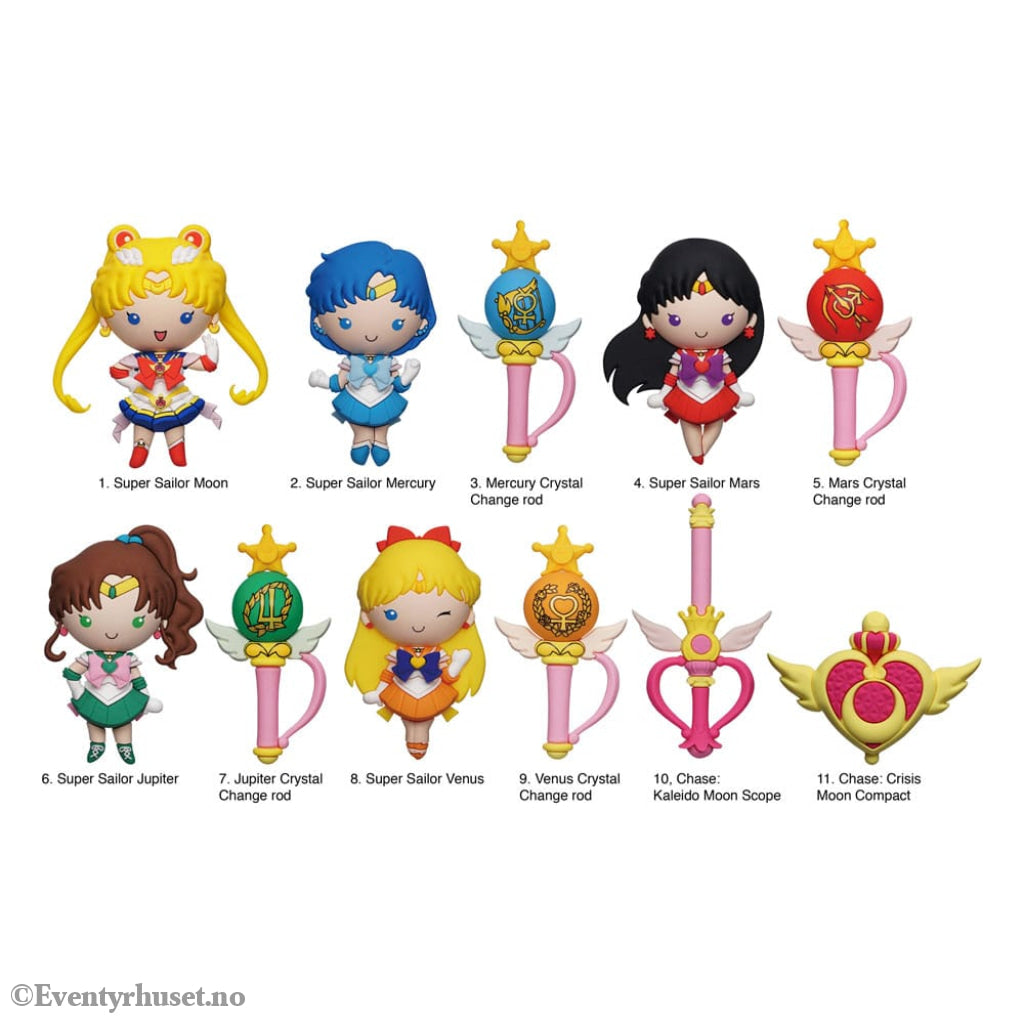 Sailor Moon 3D PVC Bag Clips Series 7 Display (24) Fashion & Accessories