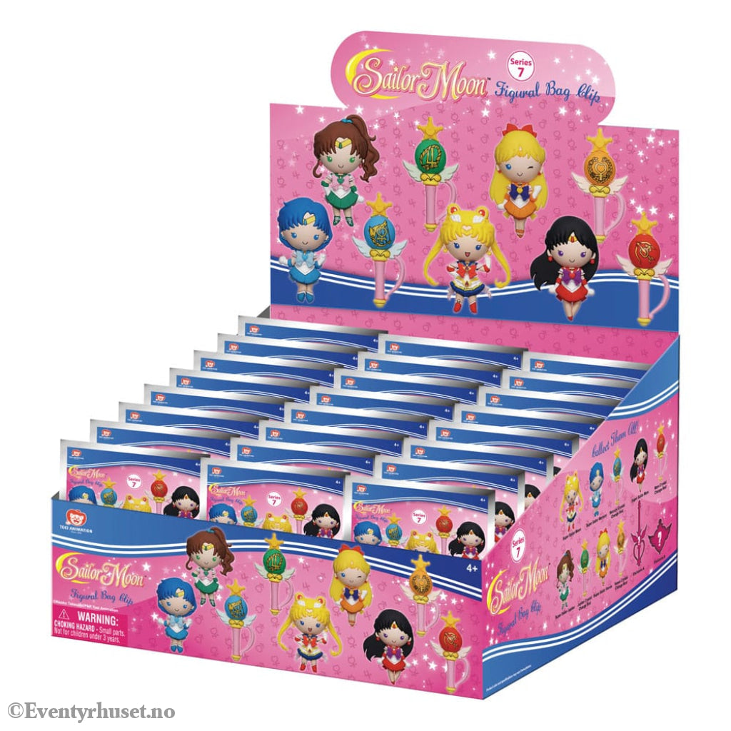 Sailor Moon 3D PVC Bag Clips Series 7 Display (24) Fashion & Accessories