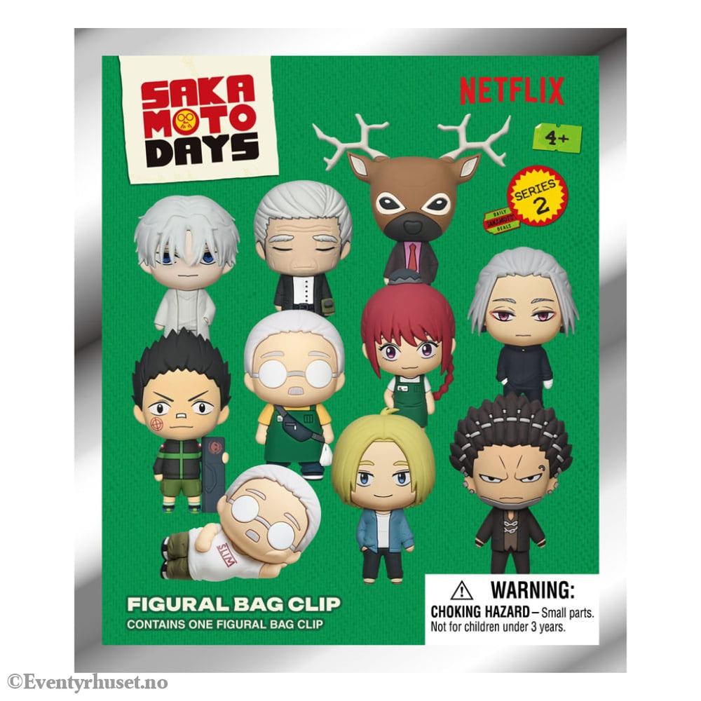 Sakamoto Days 3D Foam Bag Clips Series 2 Display (24) Fashion & Accessories