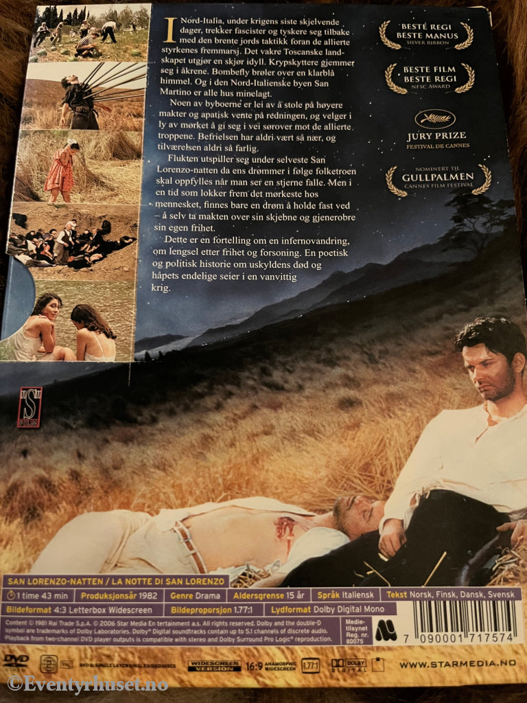 San Lorenzo-Natten. 1982. Dvd Slipcase.