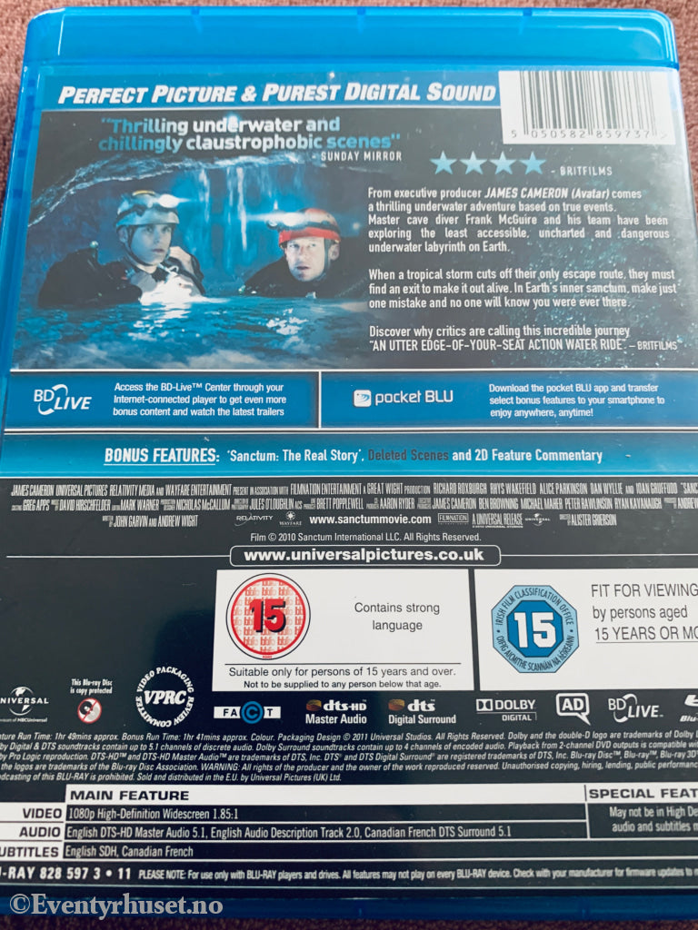 Sanctum. Blu-ray.