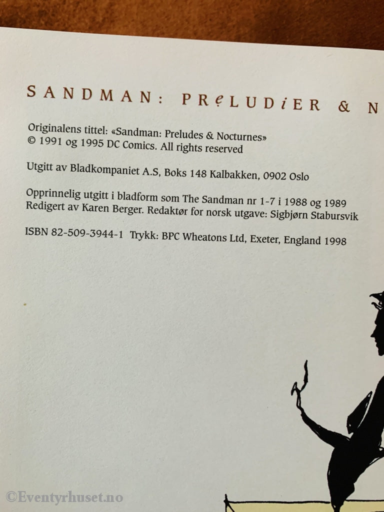 Sandman - Preludier Og Nocturner. En Tegneserieroman. Fortelling
