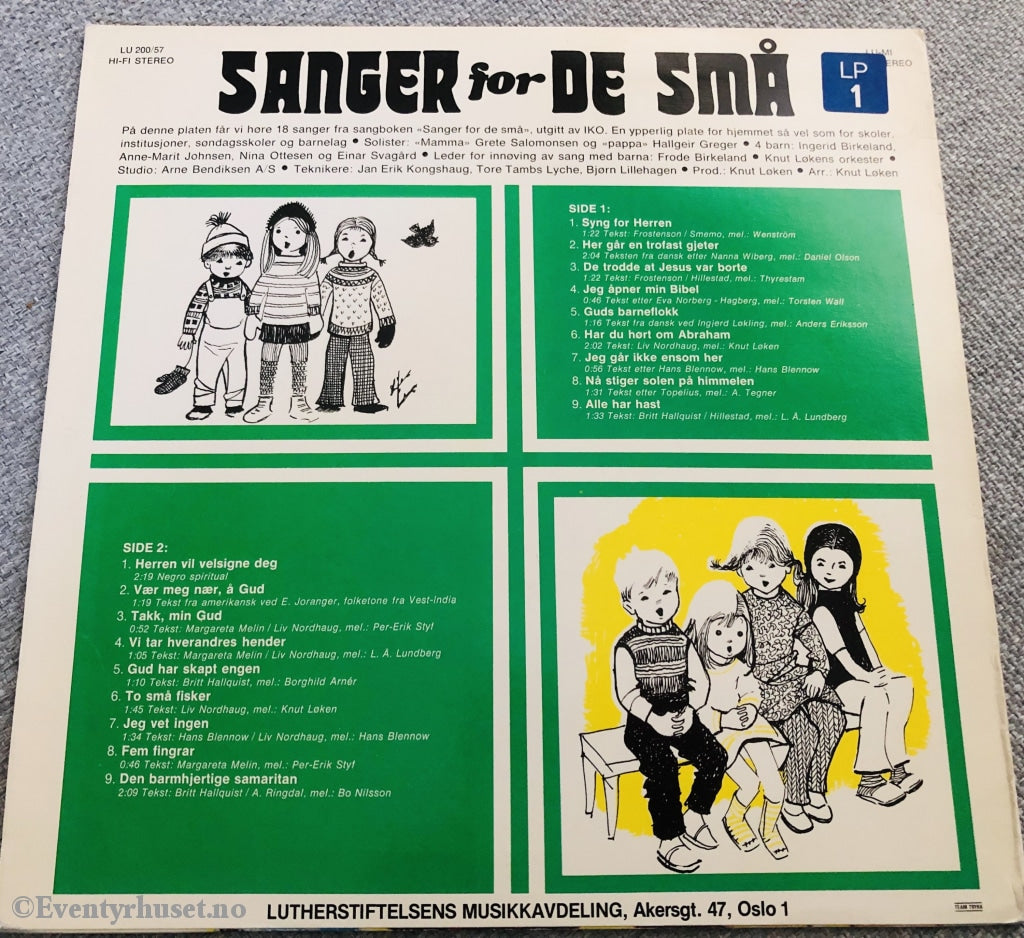 Sanger For De Små. Lp. Lp Plate