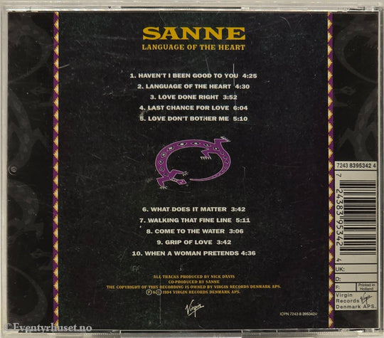 Sanne - Language of the Heart (1994). Musikk-CD.