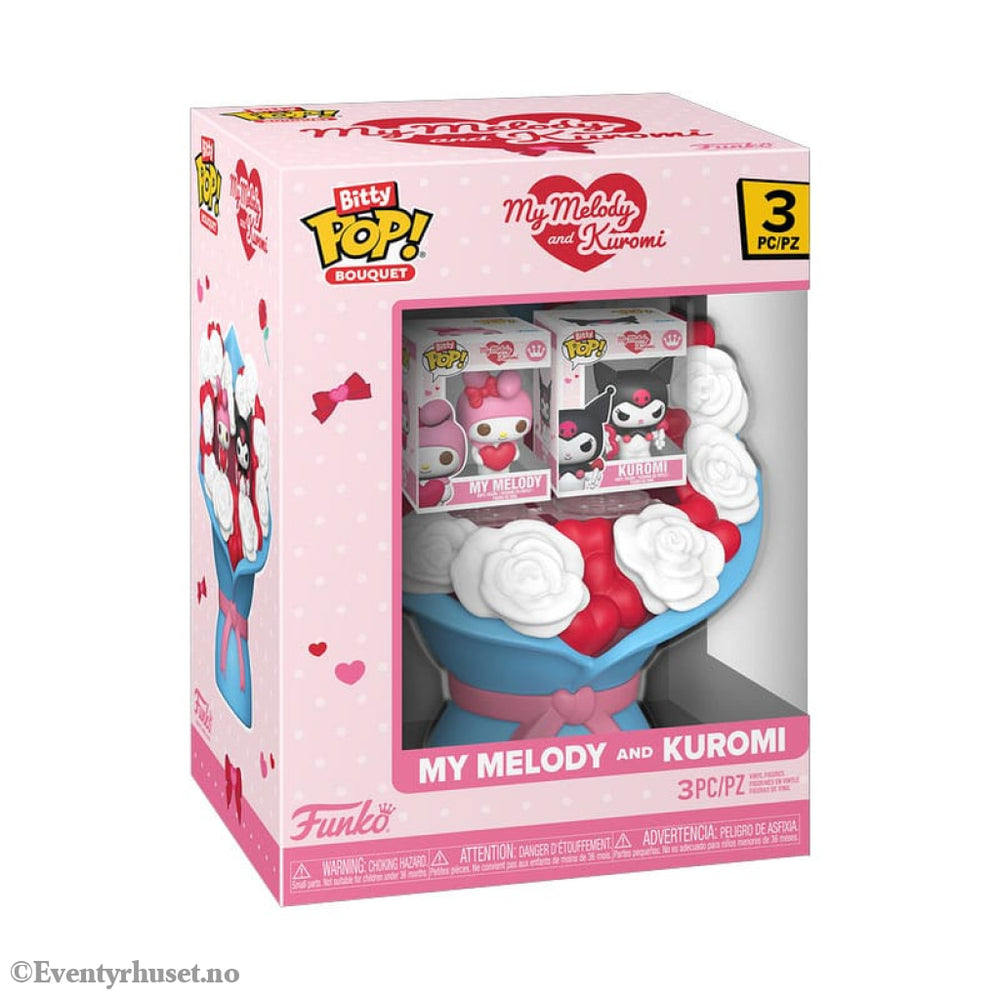 Sanrio Bitty POP! Bouquet Vinyl Figure 2-Pack My Melody & Kuromi (Valentine) 4 cm Collectibles