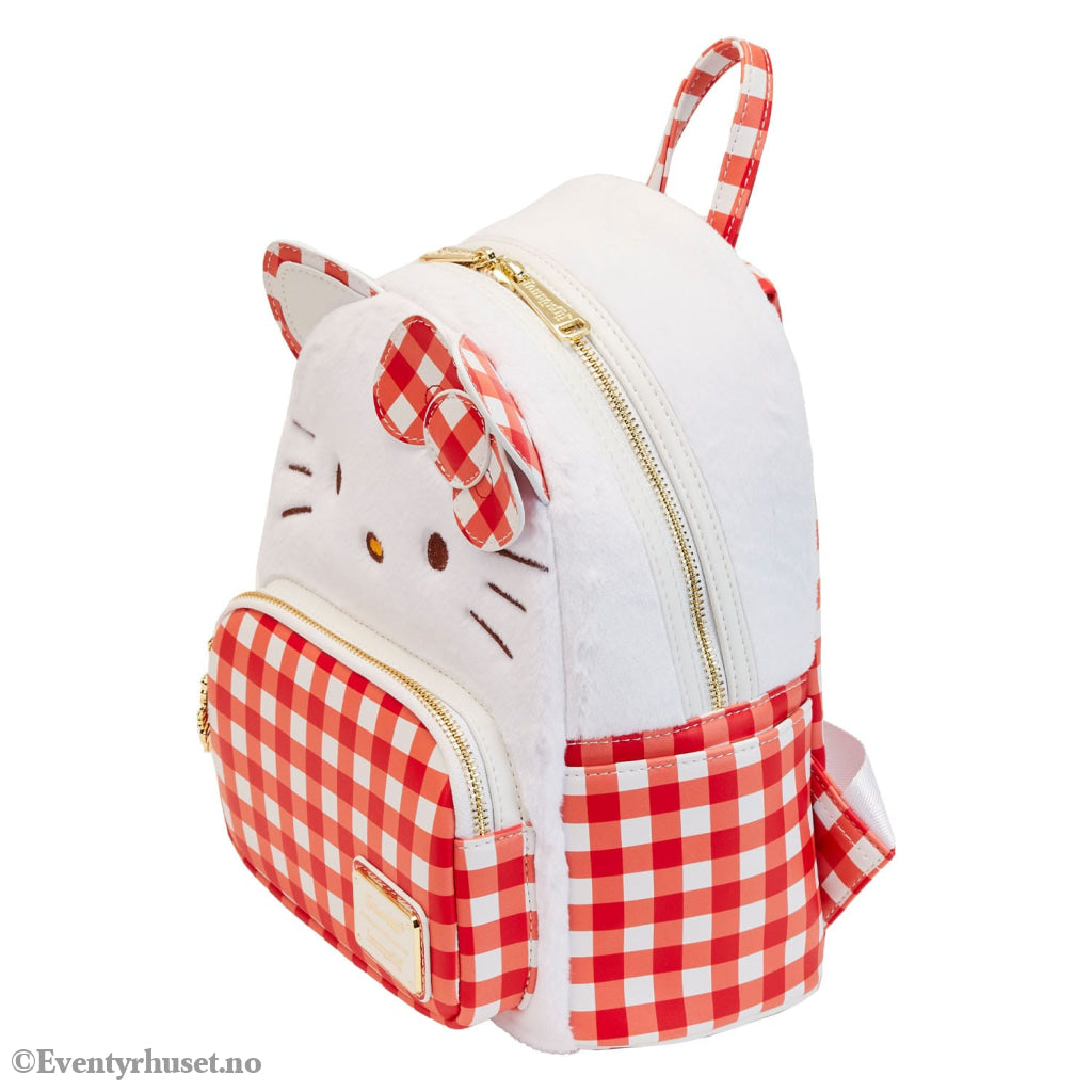 Sanrio by Loungefly Mini Backpack Hello Kitty Gingham Cosplay. Ny / New! Klær