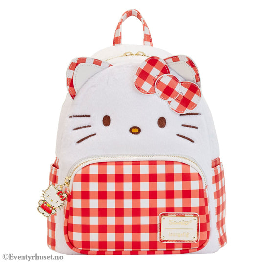 Sanrio by Loungefly Mini Backpack Hello Kitty Gingham Cosplay. Ny / New! Klær