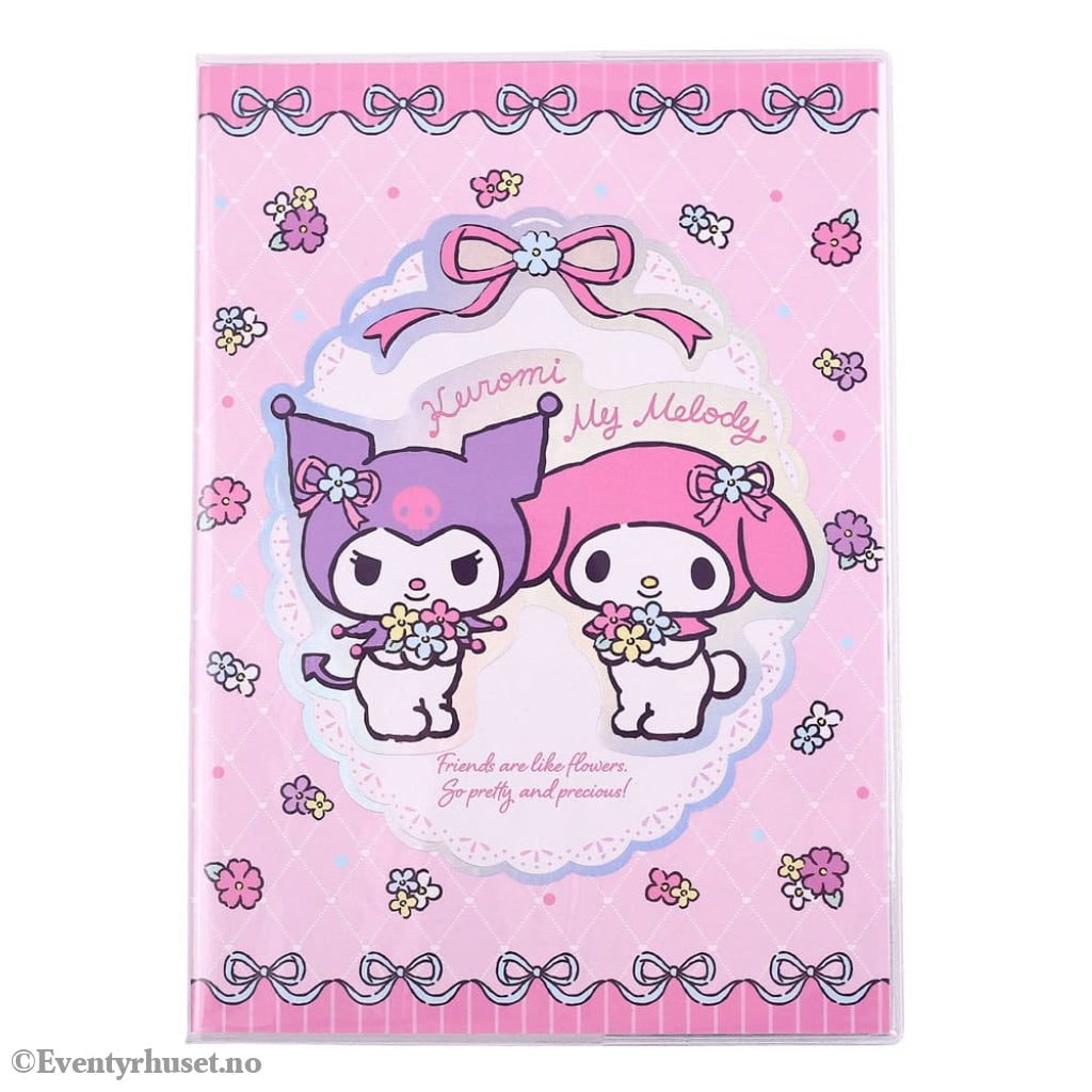 Sanrio Notebook Kuromi & My Melody Pastel Flower Holographic Checkered Manga & Anime