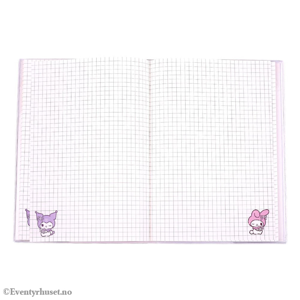 Sanrio Notebook Kuromi & My Melody Pastel Flower Holographic Checkered Manga & Anime