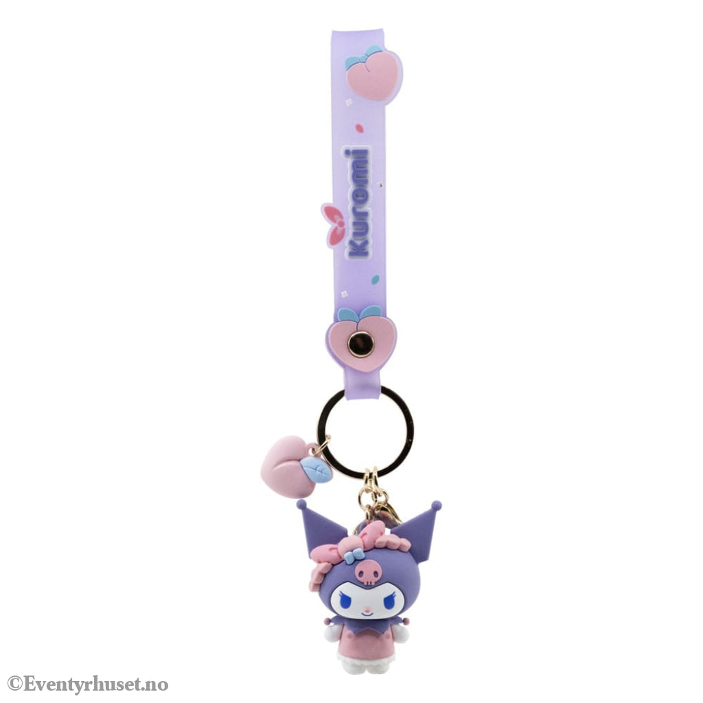 Sanrio Peach Series Keychain with Hand Strap Hello Kitty and Friends Display (12) Fashion & Accessories