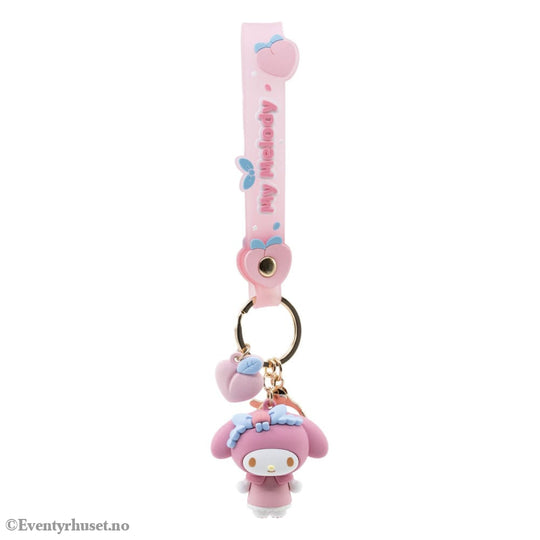 Sanrio Peach Series Keychain with Hand Strap Hello Kitty and Friends Display (12) Fashion & Accessories