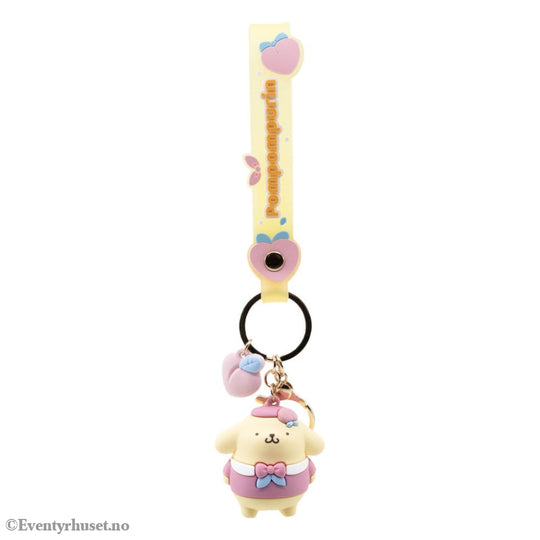 Sanrio Peach Series Keychain with Hand Strap Hello Kitty and Friends Display (12) Fashion & Accessories