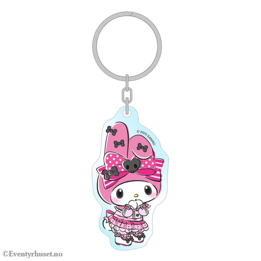 Sanrio Pink Black Party Series Acrylic Keychain My Melody 7 cm Manga & Anime