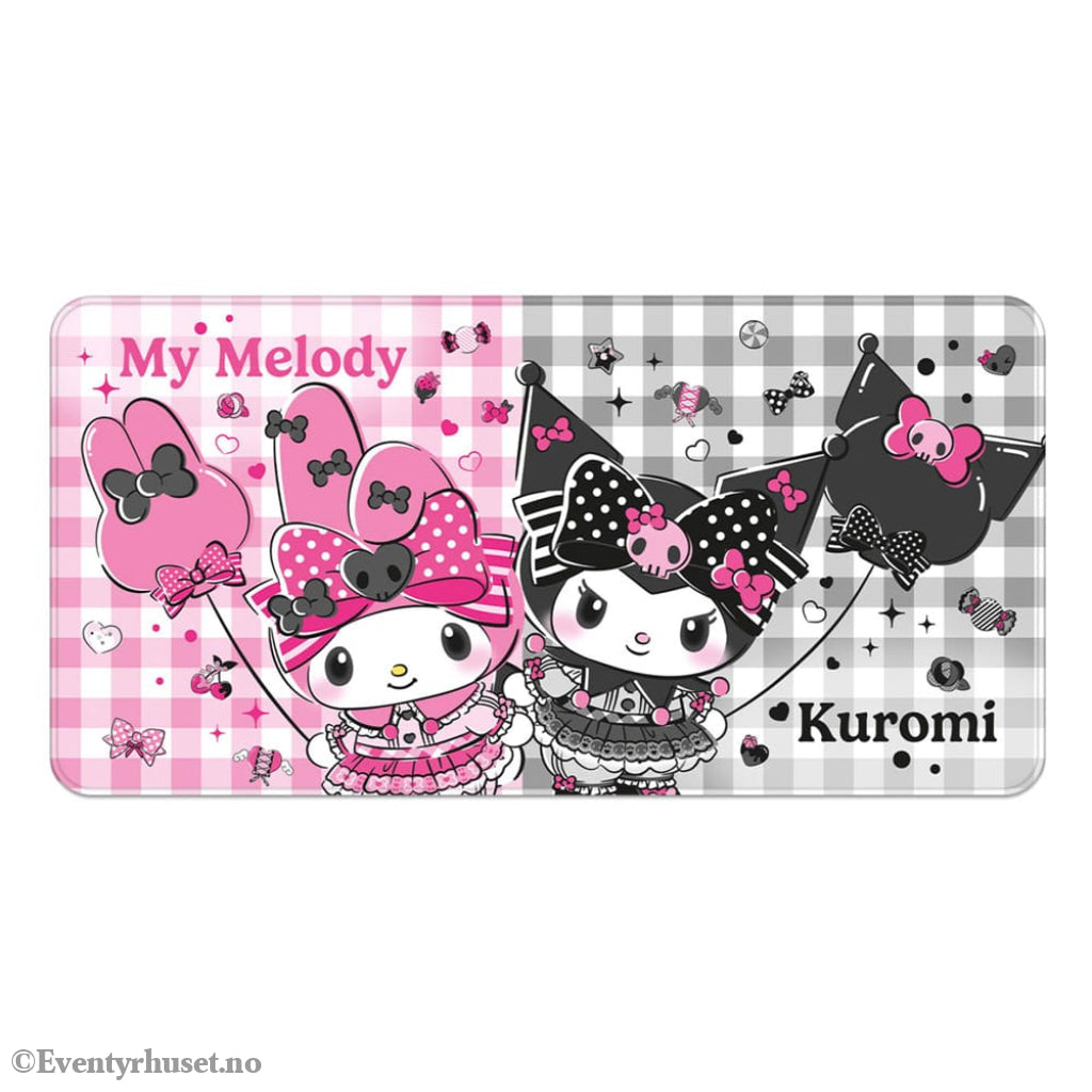 Sanrio Pink Black Party Series XXL Mousepad My Melody & Kuromi Manga & Anime