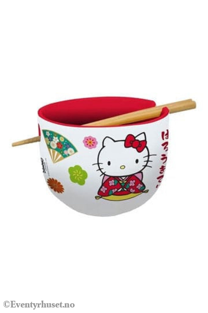 Sanrio Ramen Bowl with Chopsticks Hello Kitty Japan Manga & Anime