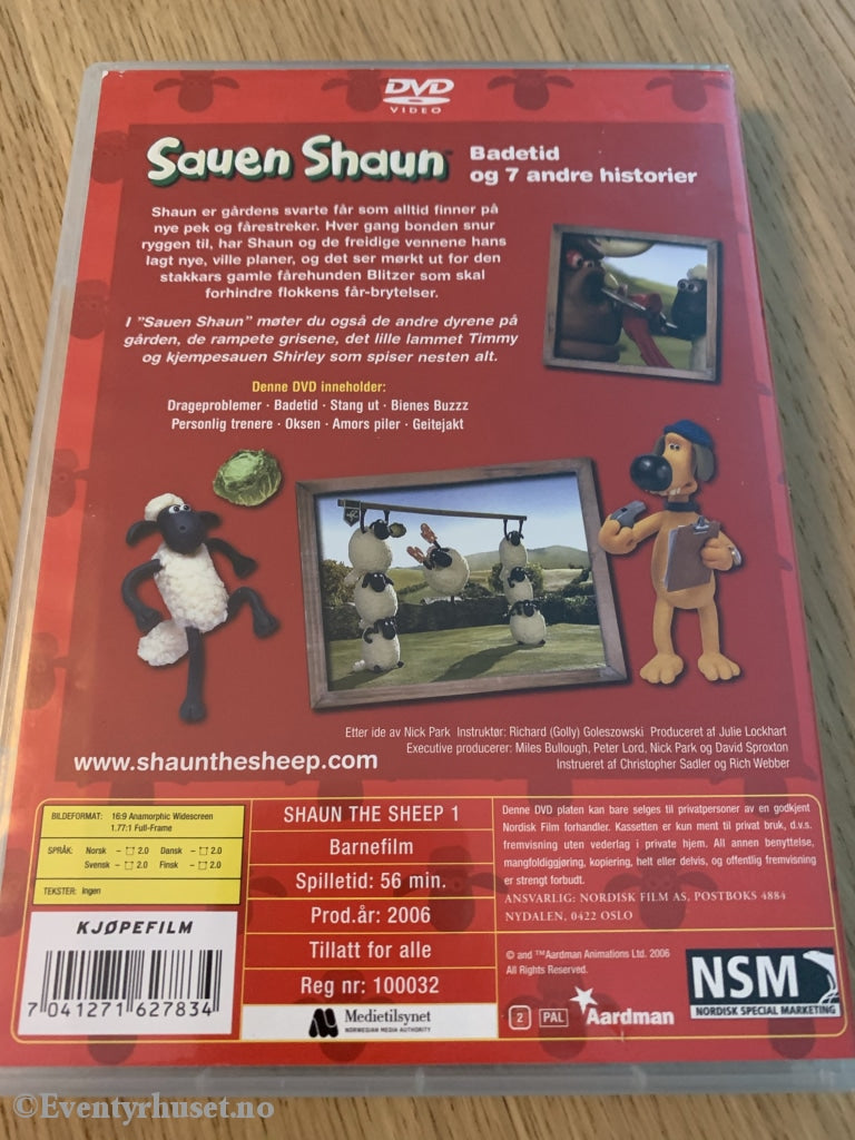 Sauen Shaun. Badetid Og 7 Andre Historier (Nrk). 2006. Dvd. Dvd