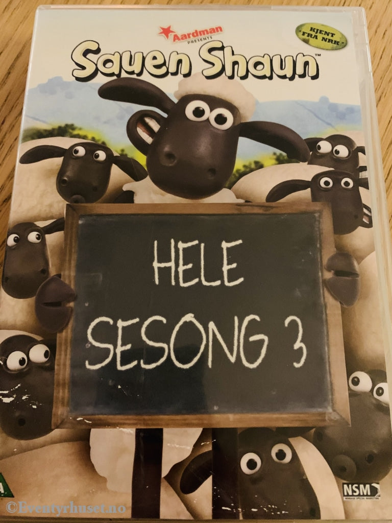 Sauen Shaun. Hele Sesong 3 (Nrk). 2012. Dvd. Dvd