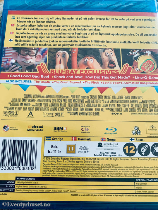 Sausage Party. Blu-Ray. Blu-Ray Disc