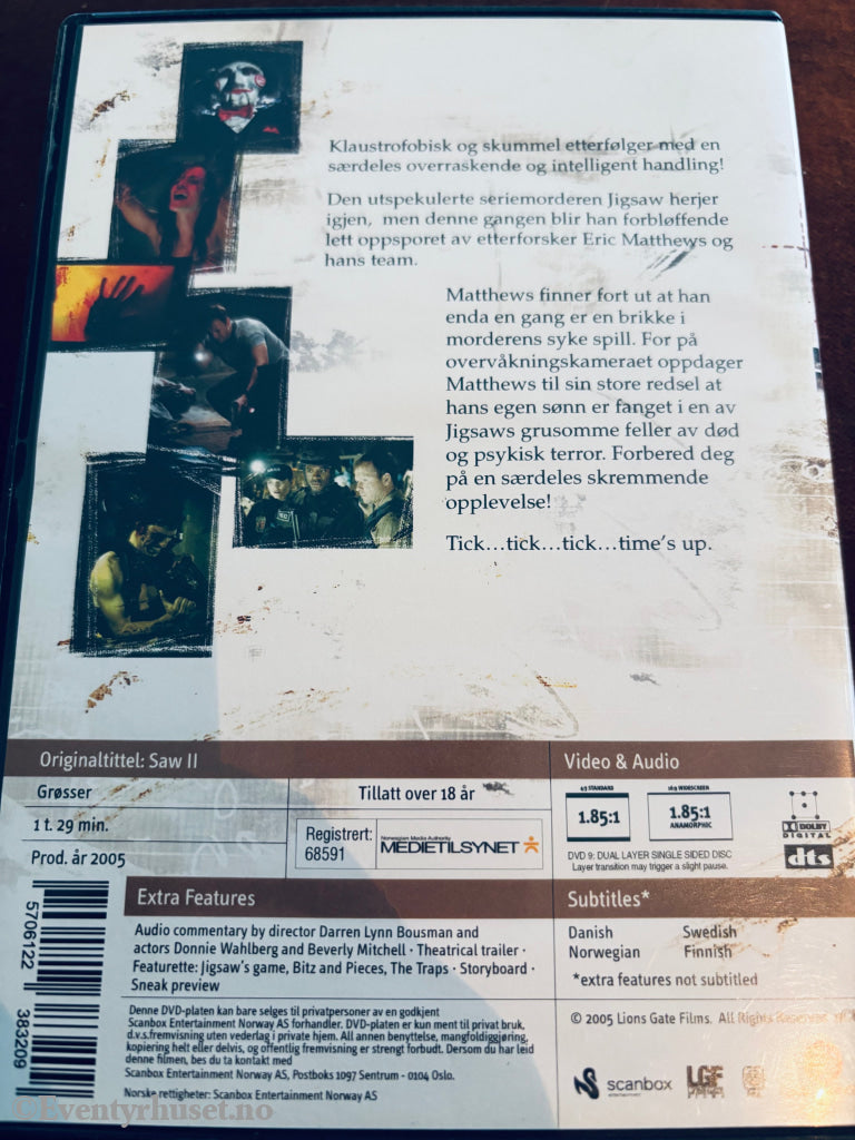 Saw II. DVD.